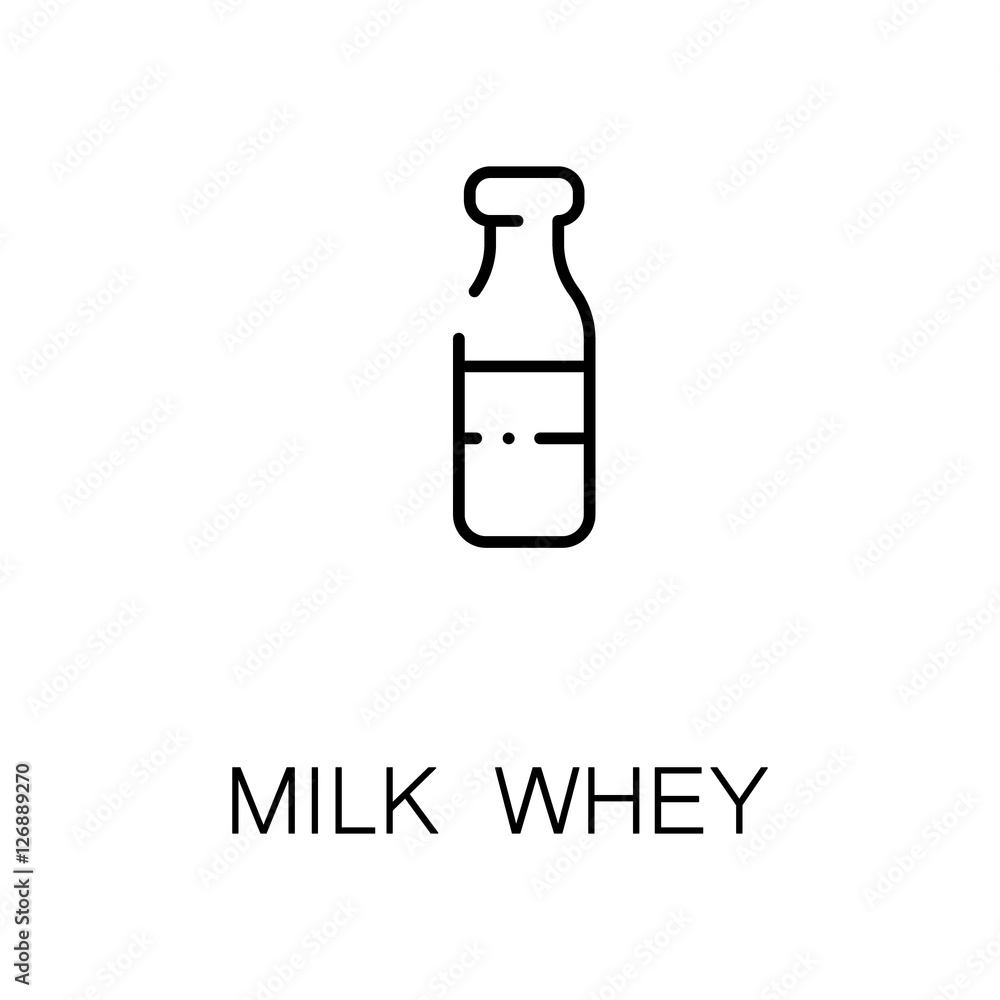 Milk whey flat icon or logo for web design. Milk whey flat icon or logo for web design.
