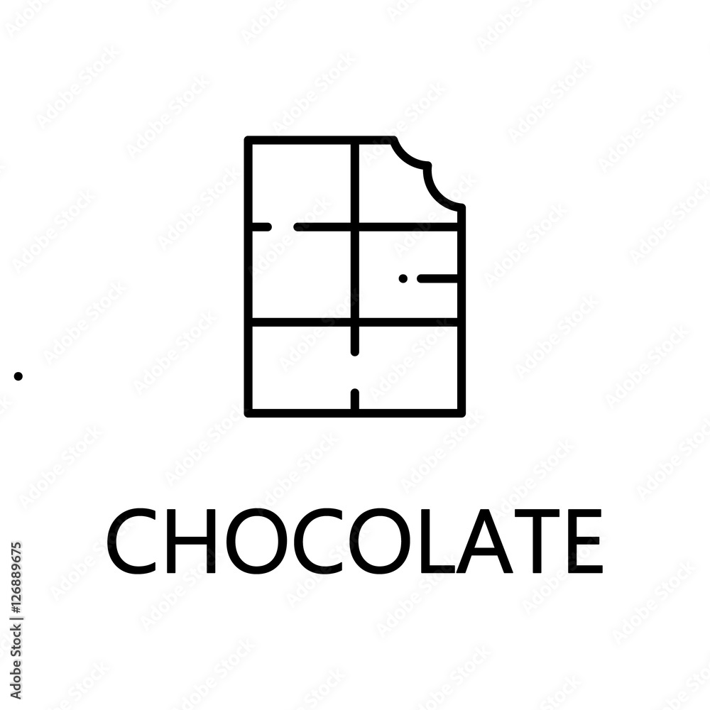 Chocolate flat icon or logo for web design. Chocolate flat icon or logo for web design.