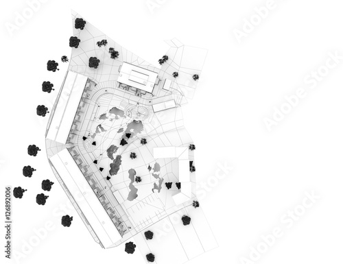 3D architecture abstract