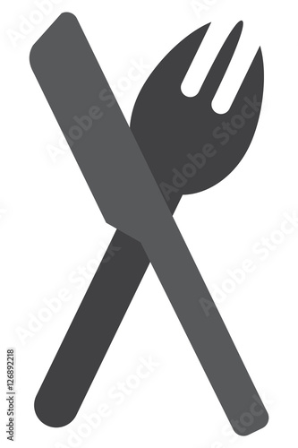 crossed fork over knife