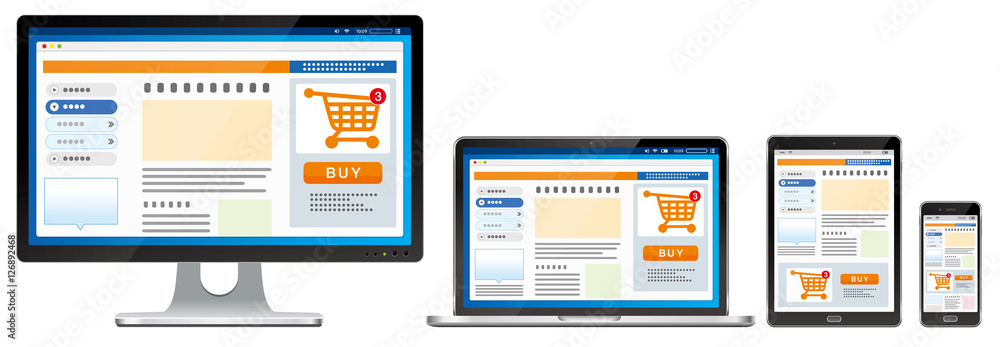 オンラインショッピングのイラスト