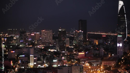 Wallpaper Mural WS HA PAN Cityscape with Bitexco Financial Tower in Background at Night / Ho Chi Minh, Vietnam Torontodigital.ca