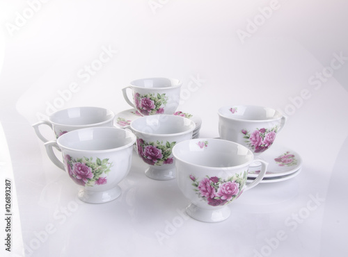 cup or cup sets on a background.