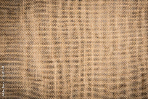 Fotografie Rough brown hessian (burlap) cloth texture