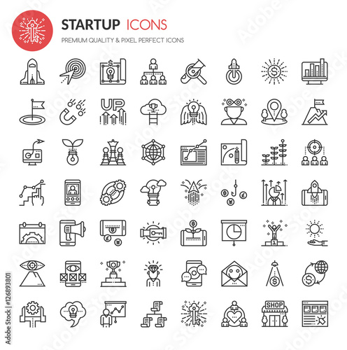 Startup Element Icons , Thin Line and Pixel Perfect Icons