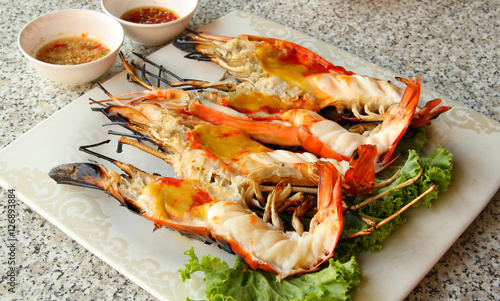 Grilled Giant River Prawn