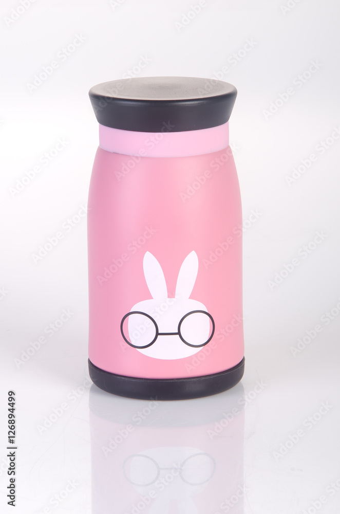 Fototapeta premium Thermo or Thermo flask on a background.