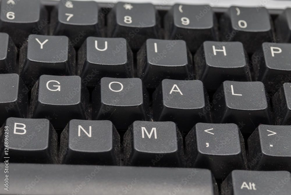 GOAL word button on keyboard, Business concept GOAL word button on keyboard, Business concept