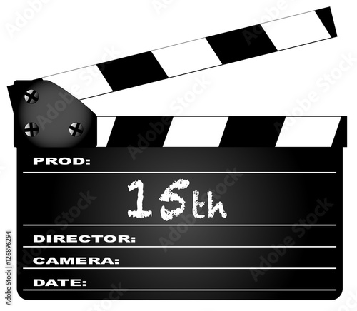 15th Year Clapperboard