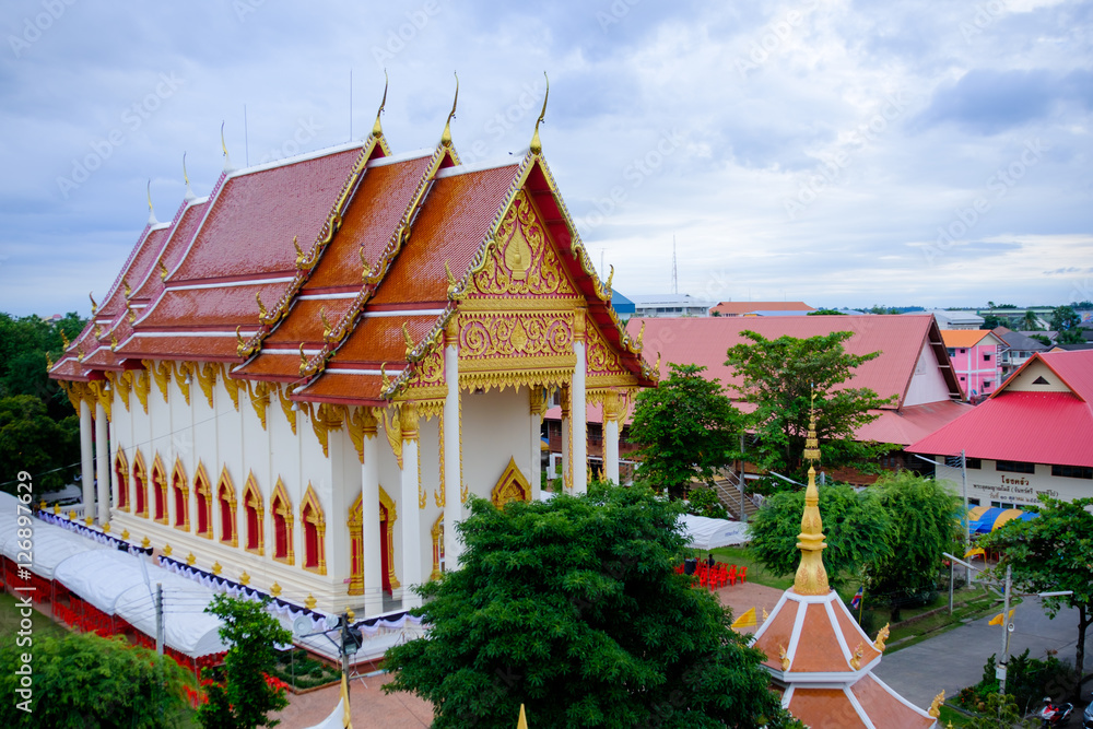  Thai temple art architecture  in Udon Thani ,Thailand. Photo taken on: 10 November , 2016