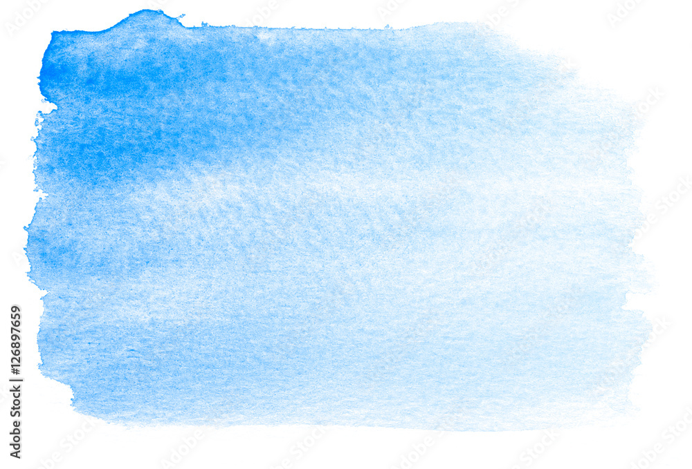 Abstract blue watercolor on white background.This is watercolor splash.It is drawn by hand. Abstract blue watercolor on white background.This is watercolor splash.It is drawn by hand.