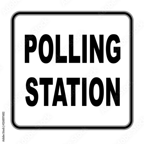 Square Polling Station Sign