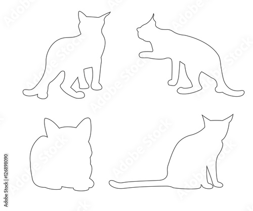 Vector paths of Cats set on...