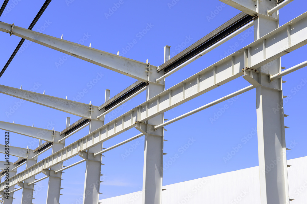 Steel structure workshop is under construction