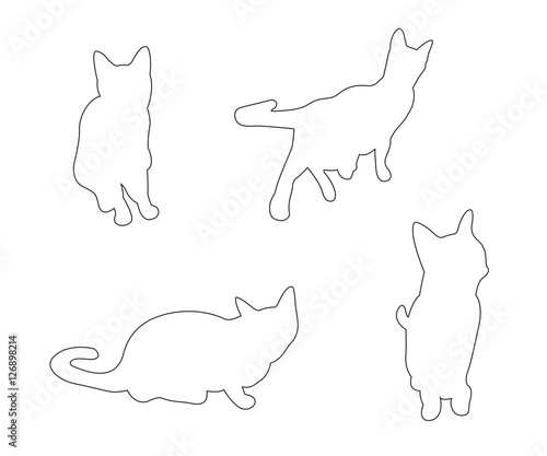 Vector paths of Cats set on...