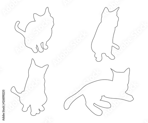 Vector paths of Cats set on...