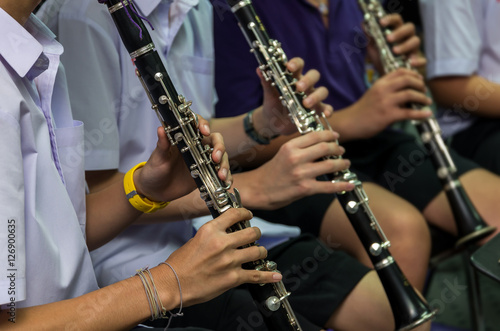 Close up of Clarinetist performance which is some part of classi