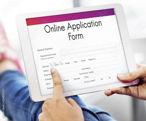 Online Application Form College Concept
