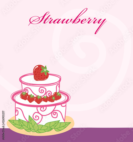 cute strawberry cake