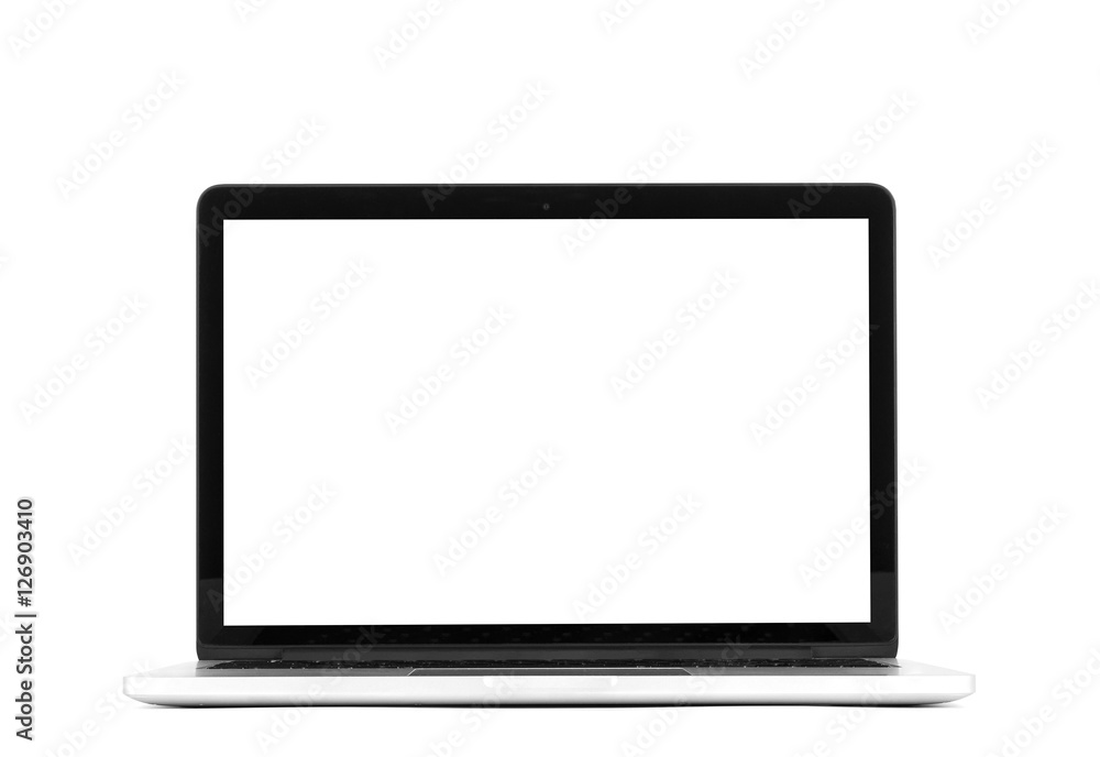 Laptop with blank screen isolated on white with clipping path Laptop with blank screen isolated on white with clipping path