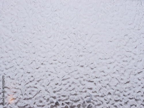ice and drops on window