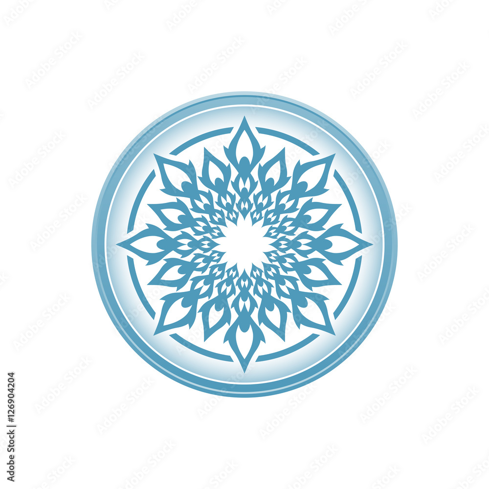 Floral decoration element, circle ornament Floral decoration element, circle ornament