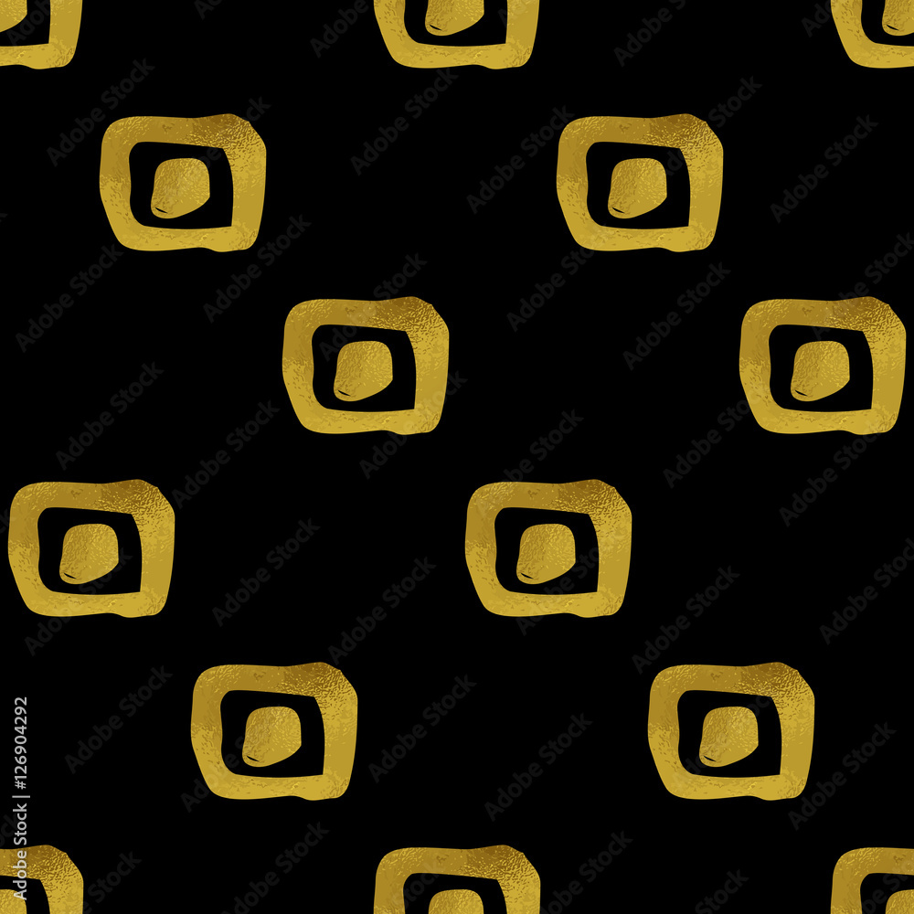 Geometric black and gold seamless pattern Geometric black and gold seamless pattern