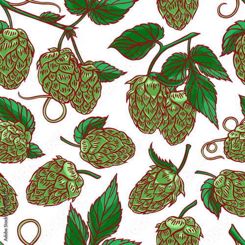 seamless colorful hops