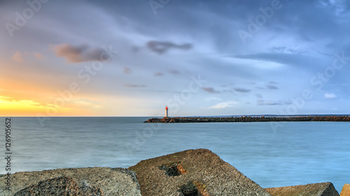 Sunset at the pier photo