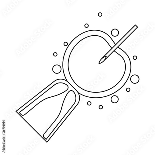 Artificial insemination icon in outline style isolated on white background. Pregnancy symbol stock vector illustration.