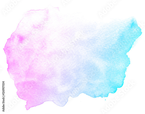 Abstract pink watercolor on white background.This is watercolor splash.It is drawn by hand.