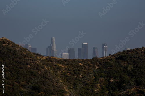 sunset over the city