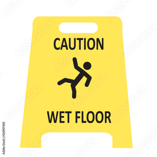 slippery wet floor icon