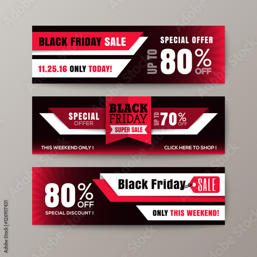 black friday sale web banners