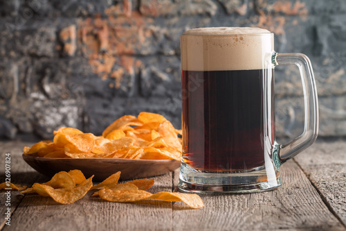Принти на полотні Glass of dark beer