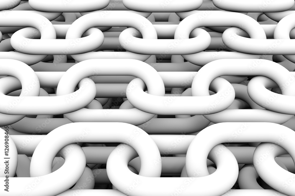 BLOCK CHAIN on white background 3D illustration BLOCK CHAIN on white background 3D illustration