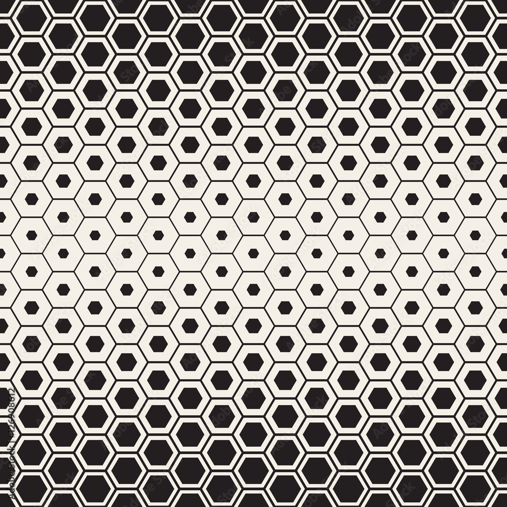 Vector Seamless Halftone HoneyComb Gradient Pattern Vector Seamless Halftone HoneyComb Gradient Pattern