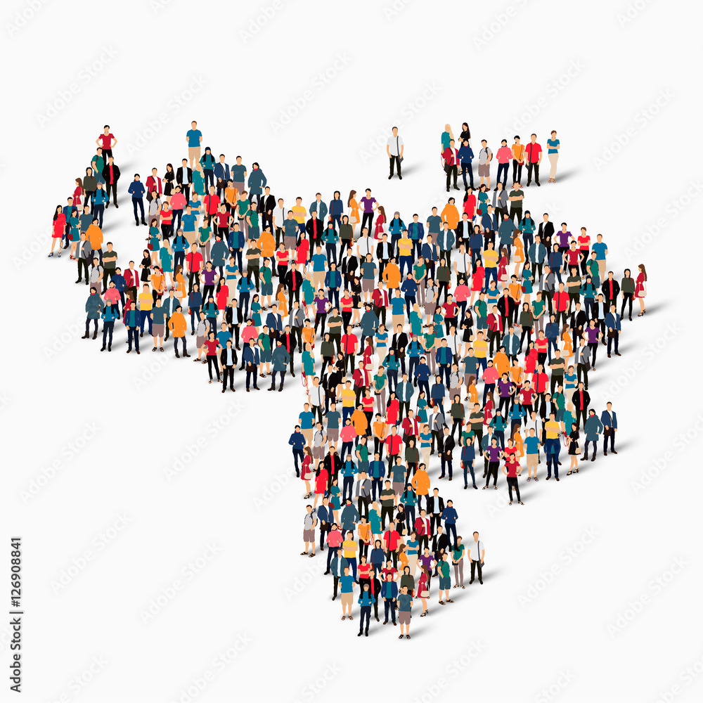 people map country Venezuela vector people map country Venezuela vector