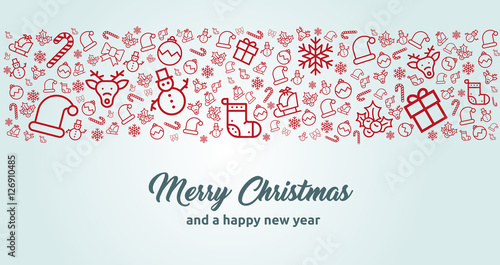 elegante Grußkarte für Weihnachten, Christmas, Xmas: reduziert und zeitlos