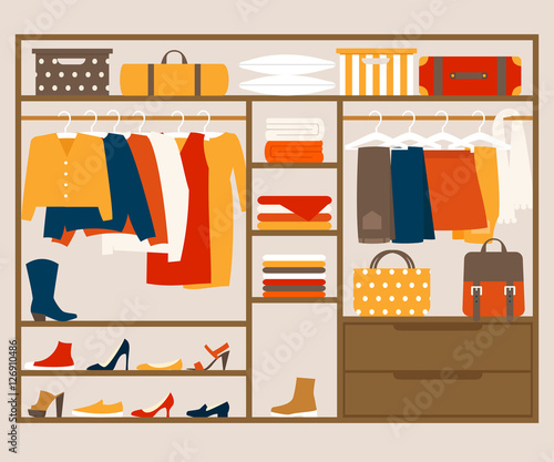 Vector illustration of a wardrobe