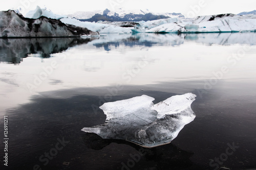 Icebergs in Jokulsarlon glacier lagoon, Iceland photo