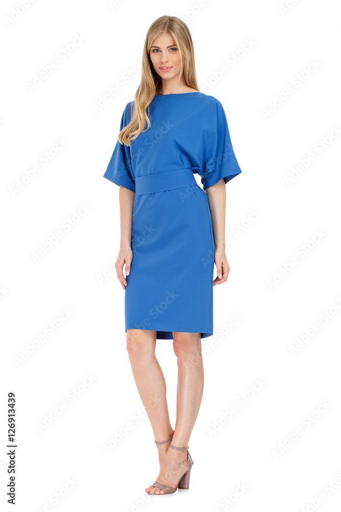 Fashion photo of young magnificent woman wearing dress Fashion photo of young magnificent woman wearing dress