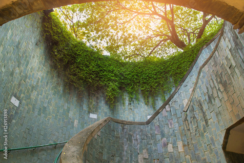 Canvas Print the underground crossing at Fort Canning Park