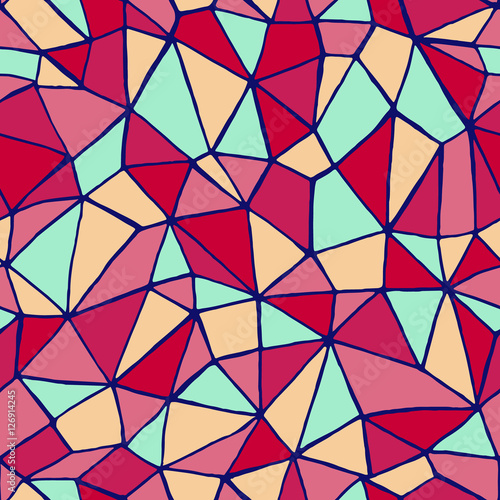 Abstract polygonal seamless vector pattern