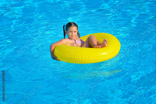 Real toddler girl at swimming pool © SuperCoolPhotography