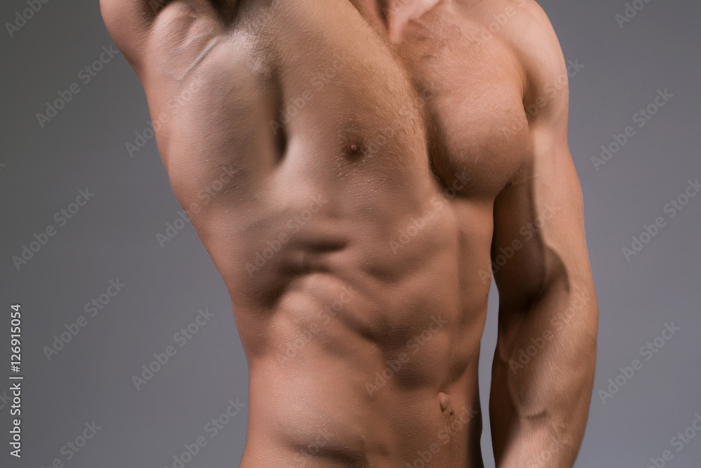 Fototapeta premium sexy muscular man athlete