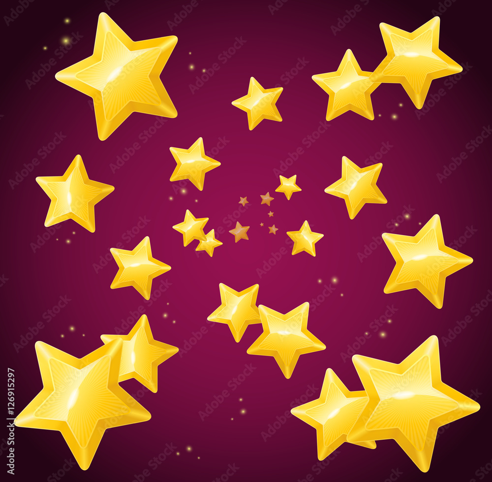 Falling Golden Star Background Wallpaper or Card. Vector Falling Golden Star Background Wallpaper or Card. Vector