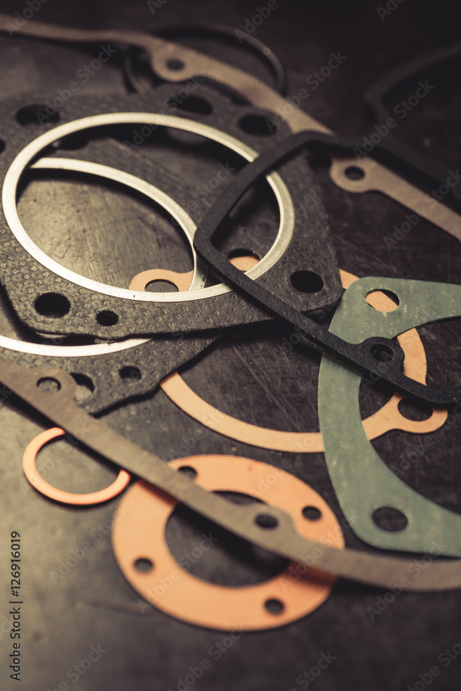 Obraz premium Various engine gaskets