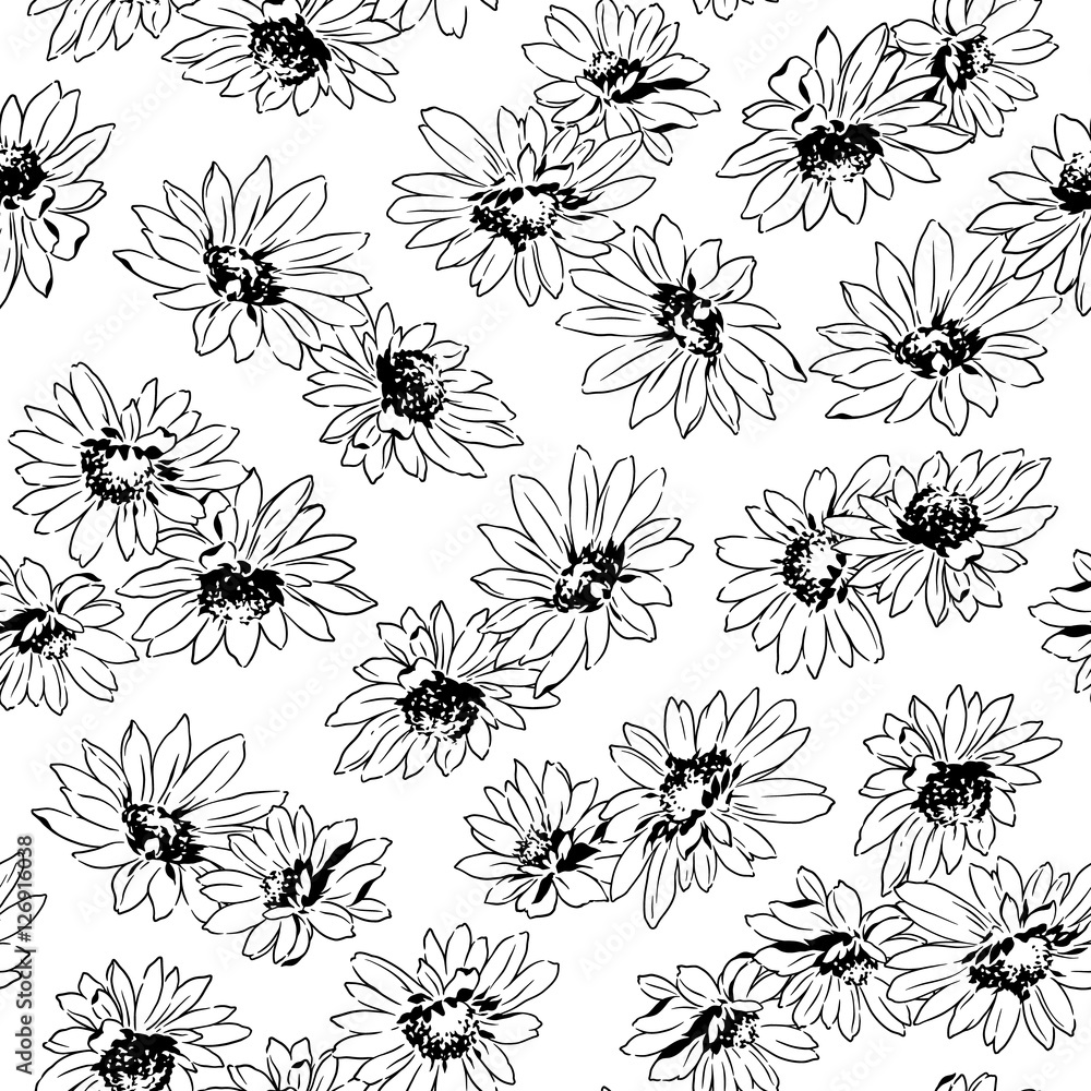 マーガレットの花柄