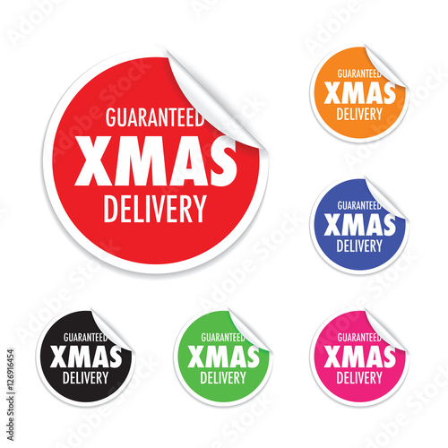 christmas delivery tag label set